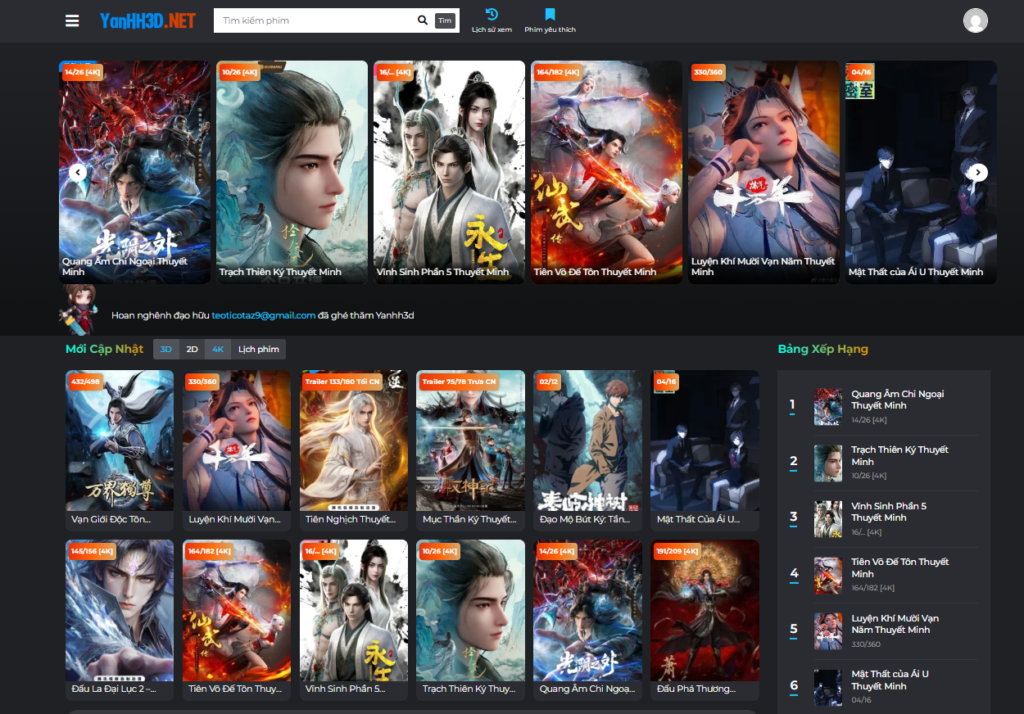 Theme Yanhh3d WordPress Full Tính Năng Thu Thập Phim Từ Yanhh3d